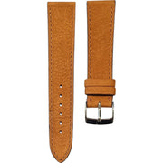Bracelet en cuir de taureau nubuck - Lic Leather - cognac - accessoire montre