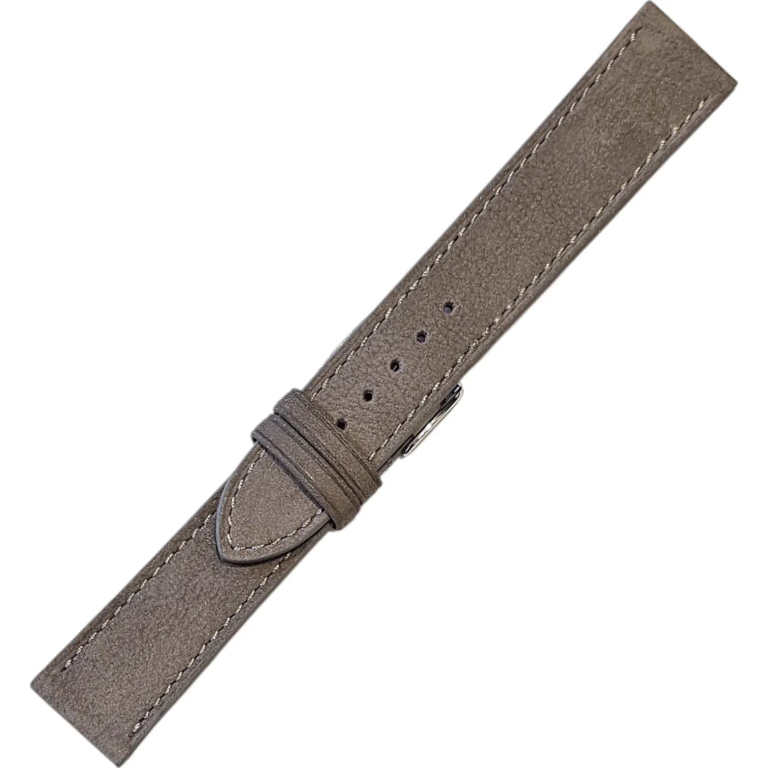 Bracelet en cuir de taureau nubuck - Lic Leather - gris - détail