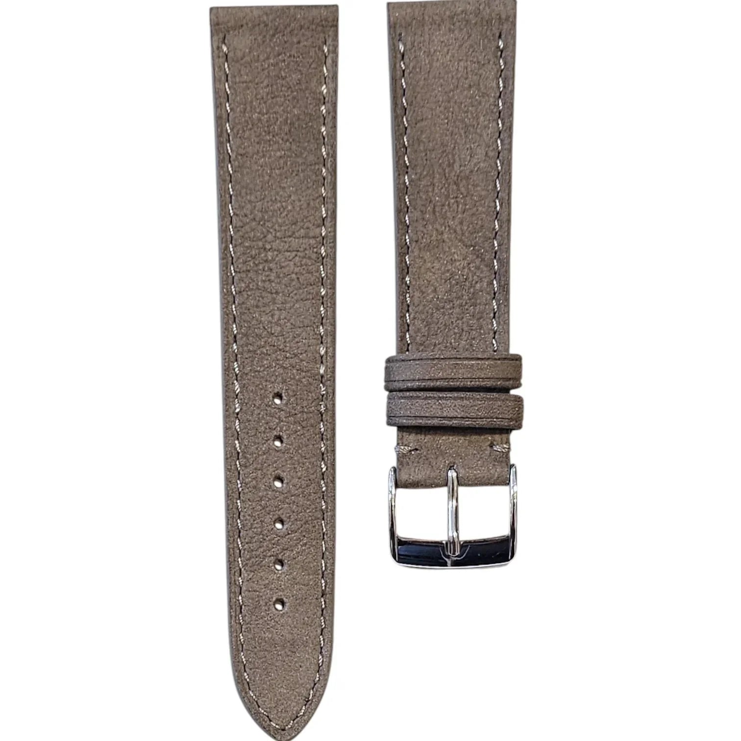 Bracelet en cuir de taureau nubuck - Lic Leather - gris - accessoire montre
