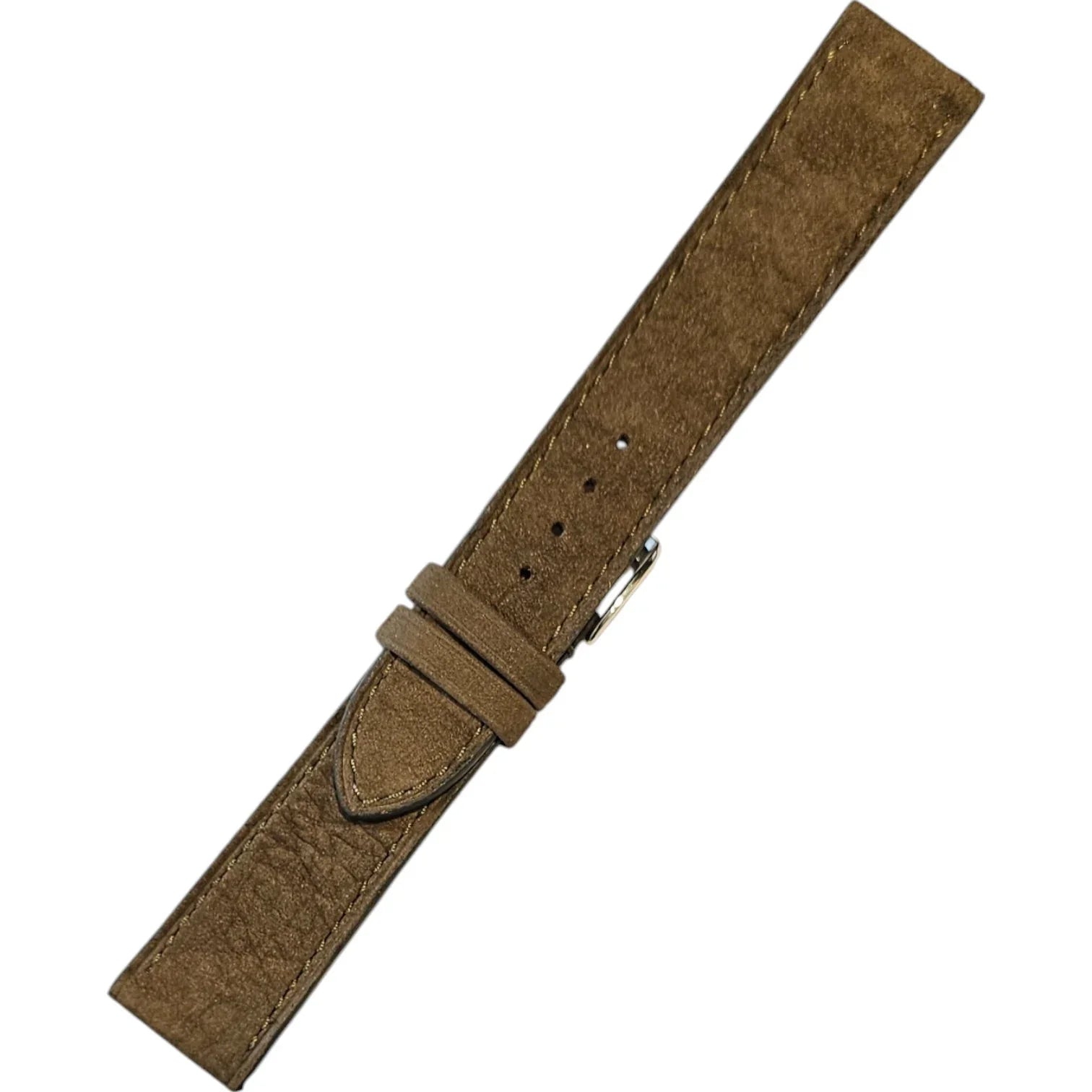 Bracelet en cuir de taureau nubuck - Lic Leather - kaki - détail