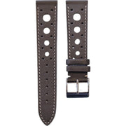 Bracelet Sport Racing en cuir de buffle - LIC Leather - Patina anthracite - accessoire montre