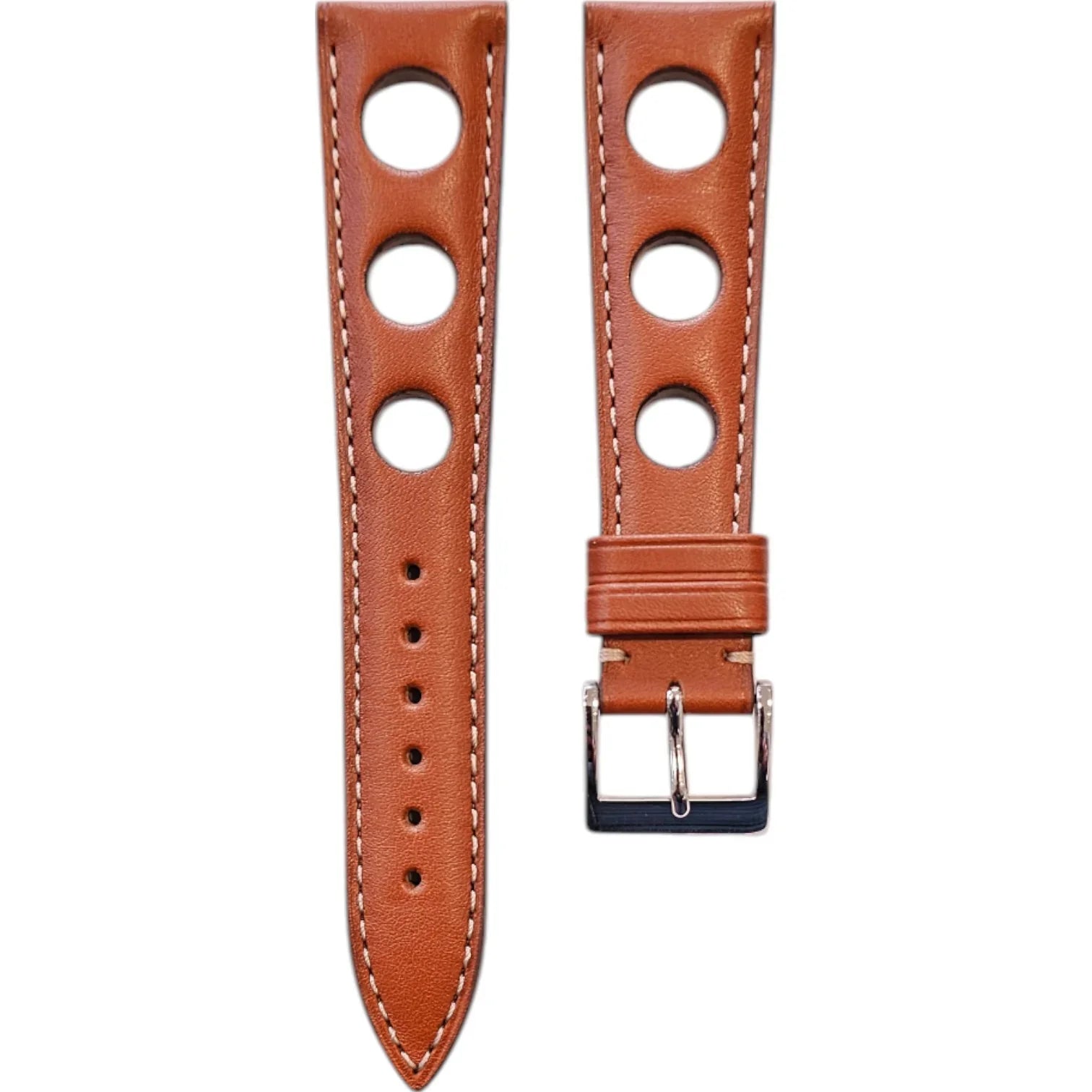 Bracelet Sport Rally en cuir de veau Baranil - LIC Leather - cognac - accessoire montre