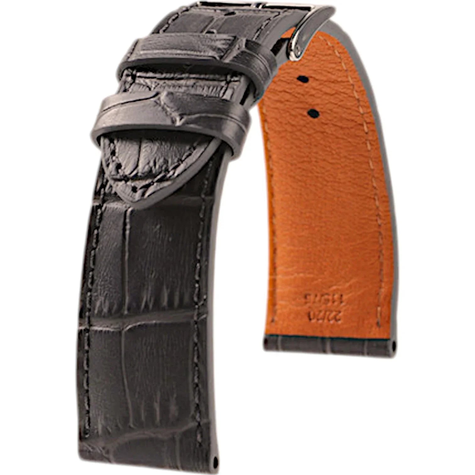 Bracelet en cuir de veau façon alligator - Armand - KronoKeeper - gris - bracelet cuir alligator montre