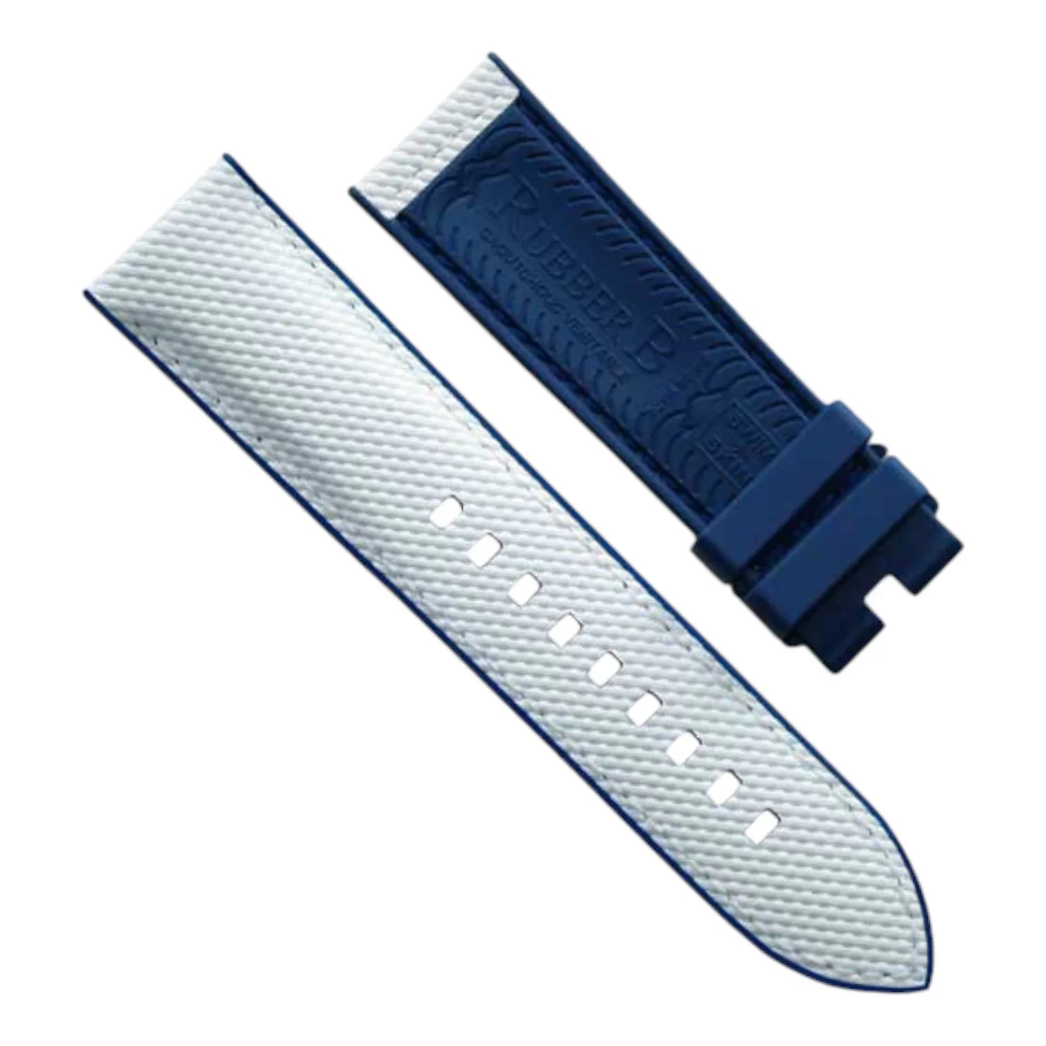 Bracelet en caoutchouc - Ballistic SwimSkin PS24 - Rubber B - Blanc et Bleu - bracelet caoutchouc montre