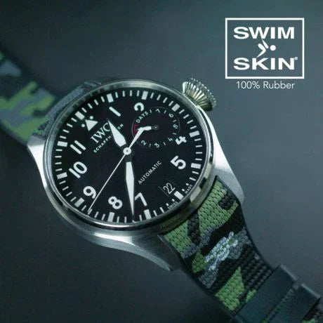 Bracelet en caoutchouc – Urban CAMO SwimSkin Twill SK22 – Rubber B – Vert m - détail