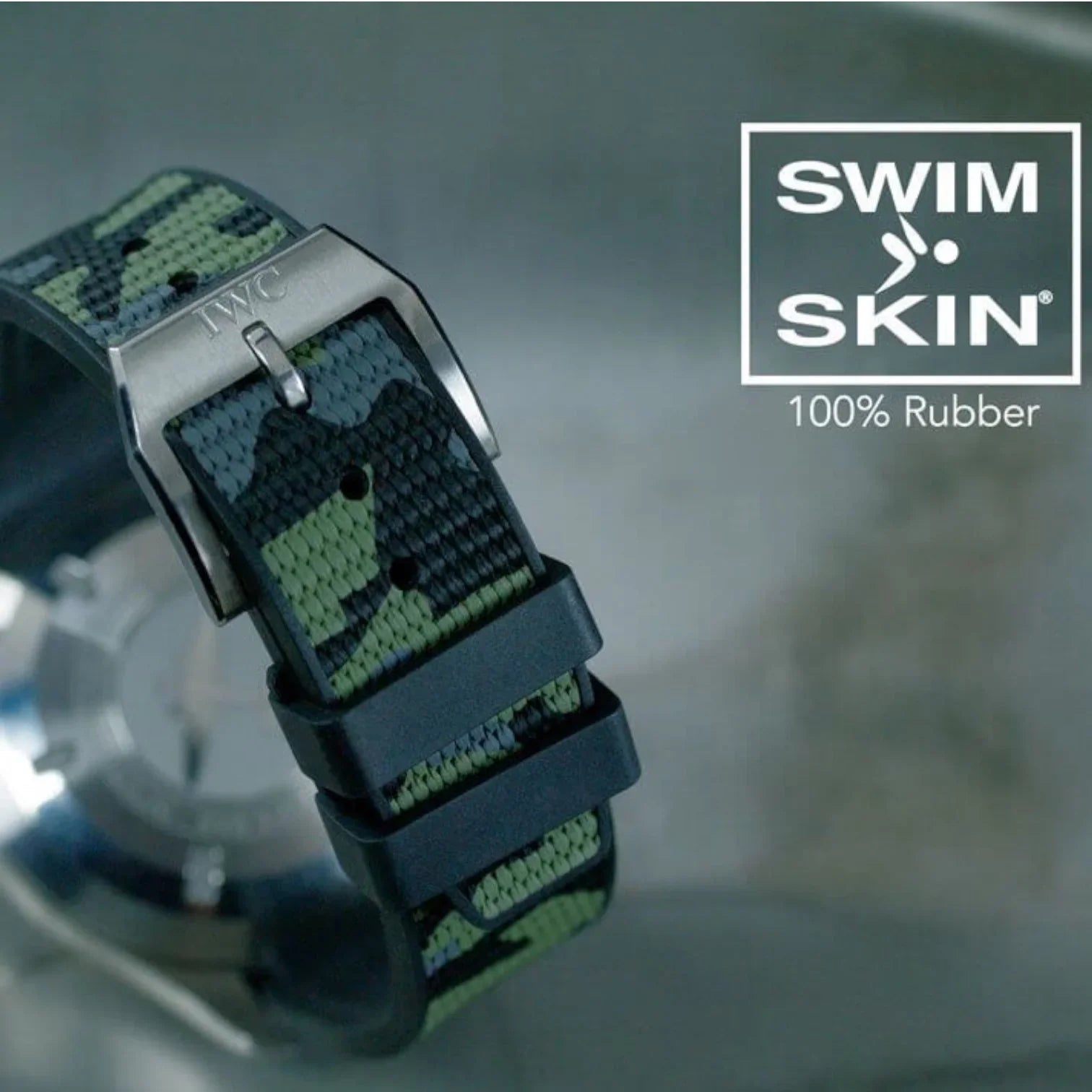 Bracelet en caoutchouc – Urban CAMO SwimSkin Twill SK22 – Rubber B – Vert m - vue 6