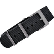 Bracelet Nato nervuré en nylon – KronoKeeper – Noir - bracelet NATO nylon montre