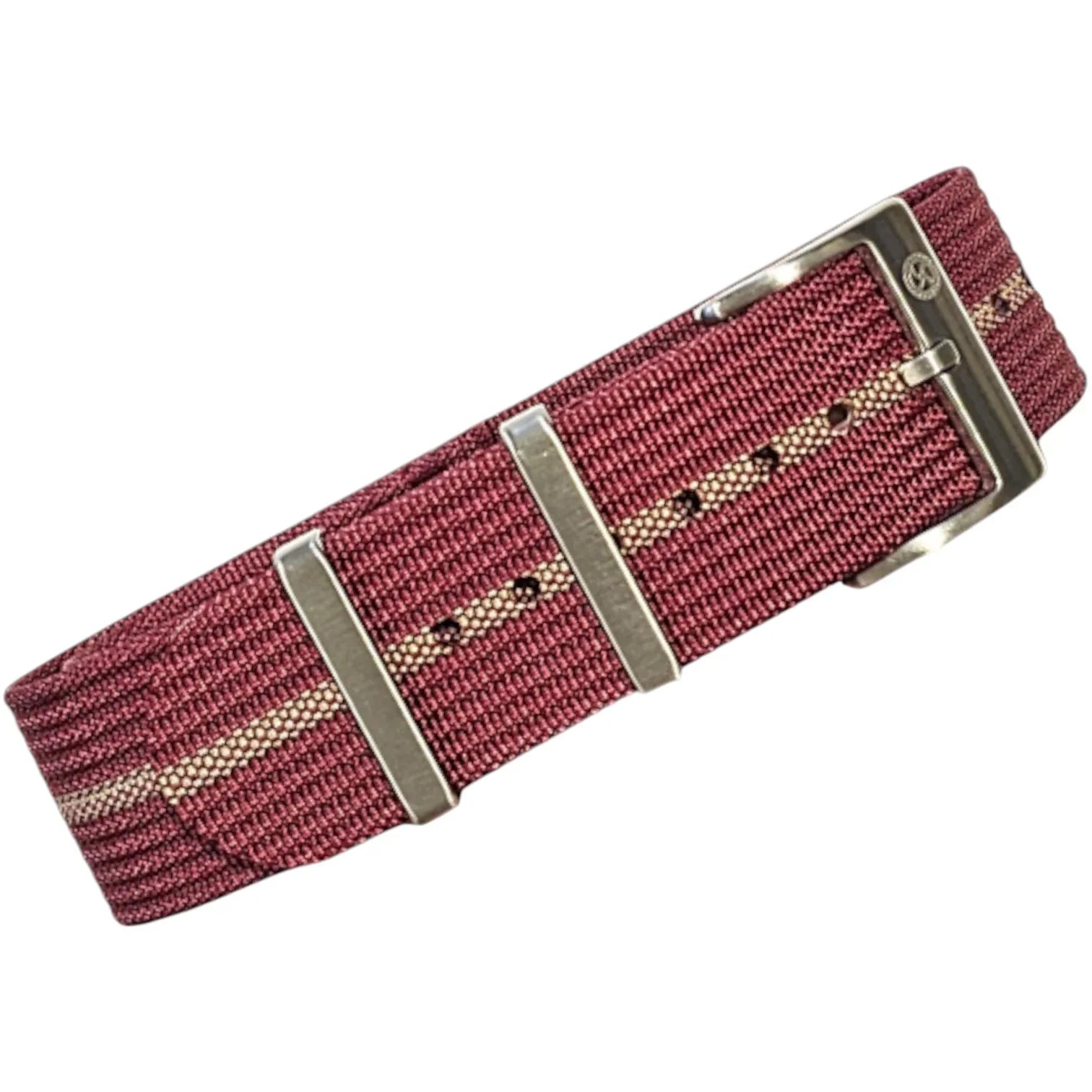 Bracelet Nato nervuré en nylon – KronoKeeper – Bordeaux et kaki - bracelet NATO nylon montre