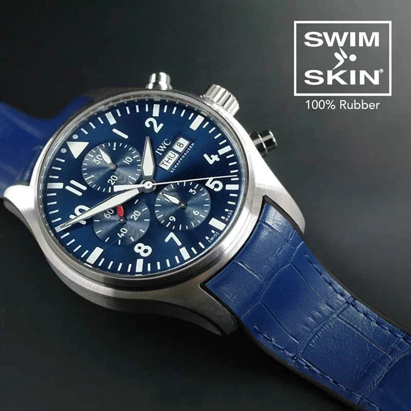 Bracelet en caoutchouc – Alligator SwimSkin SK41 – Rubber B – Bleu marine - vue 4