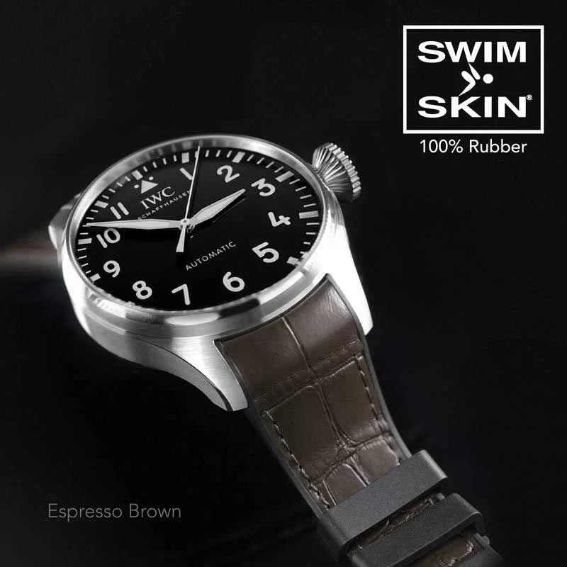 Bracelet en caoutchouc – Alligator SwimSkin SK43 – Rubber B – Marron expres - vue 3