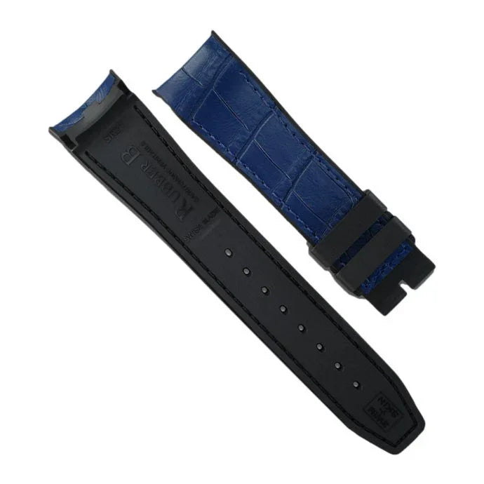 Bracelet en caoutchouc – Alligator SwimSkin SK41 – Rubber B – Bleu marine - bracelet cuir alligator montre