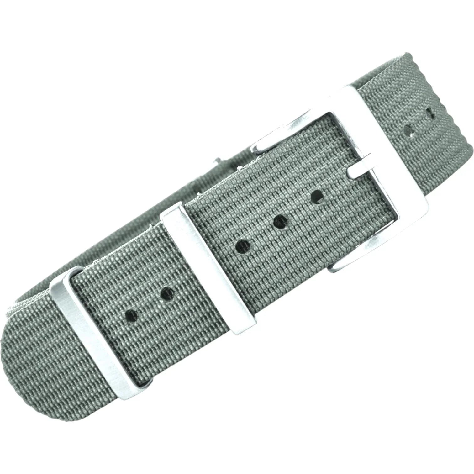 Bracelet Nato nervuré en nylon – KronoKeeper – Gris - bracelet NATO nylon montre