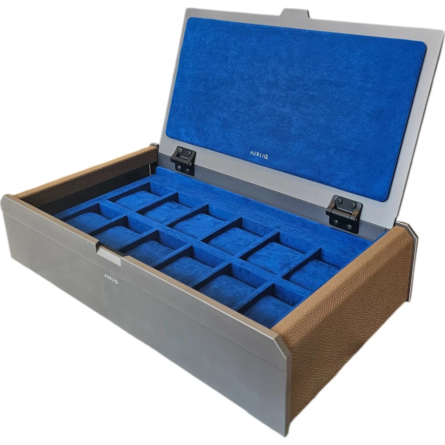 Coffret pour 10/12 montres - Aluminium et cuir - Aubliq - vue 7