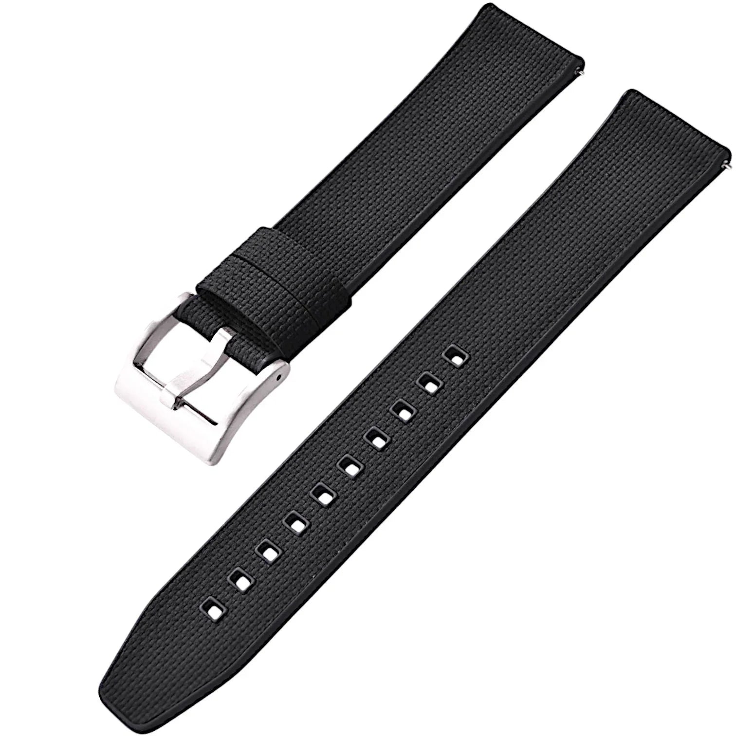 Bracelet en caoutchouc FKM – KronoKeeper – Noir - bracelet caoutchouc montre