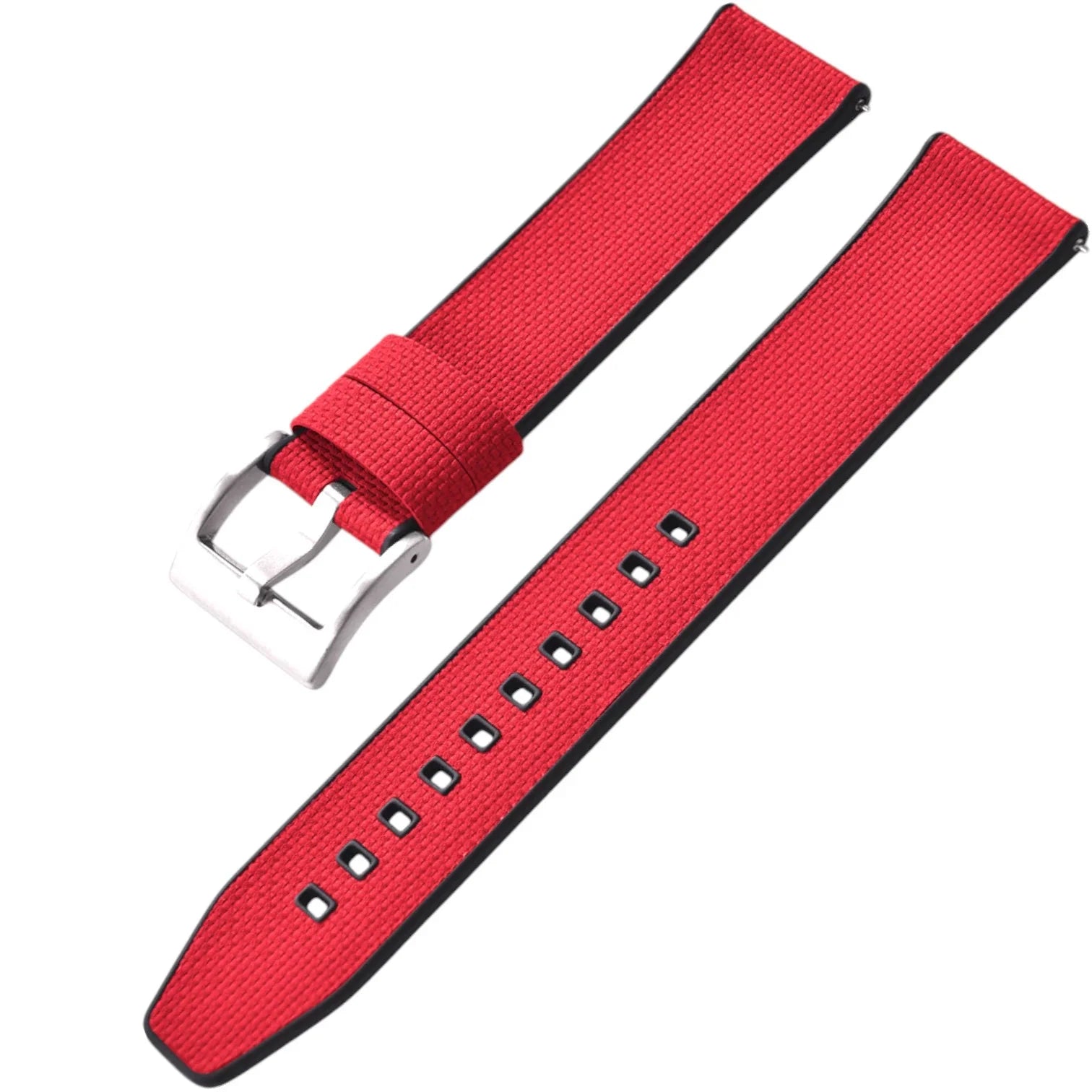 Bracelet en caoutchouc FKM – KronoKeeper – Rouge - bracelet caoutchouc montre