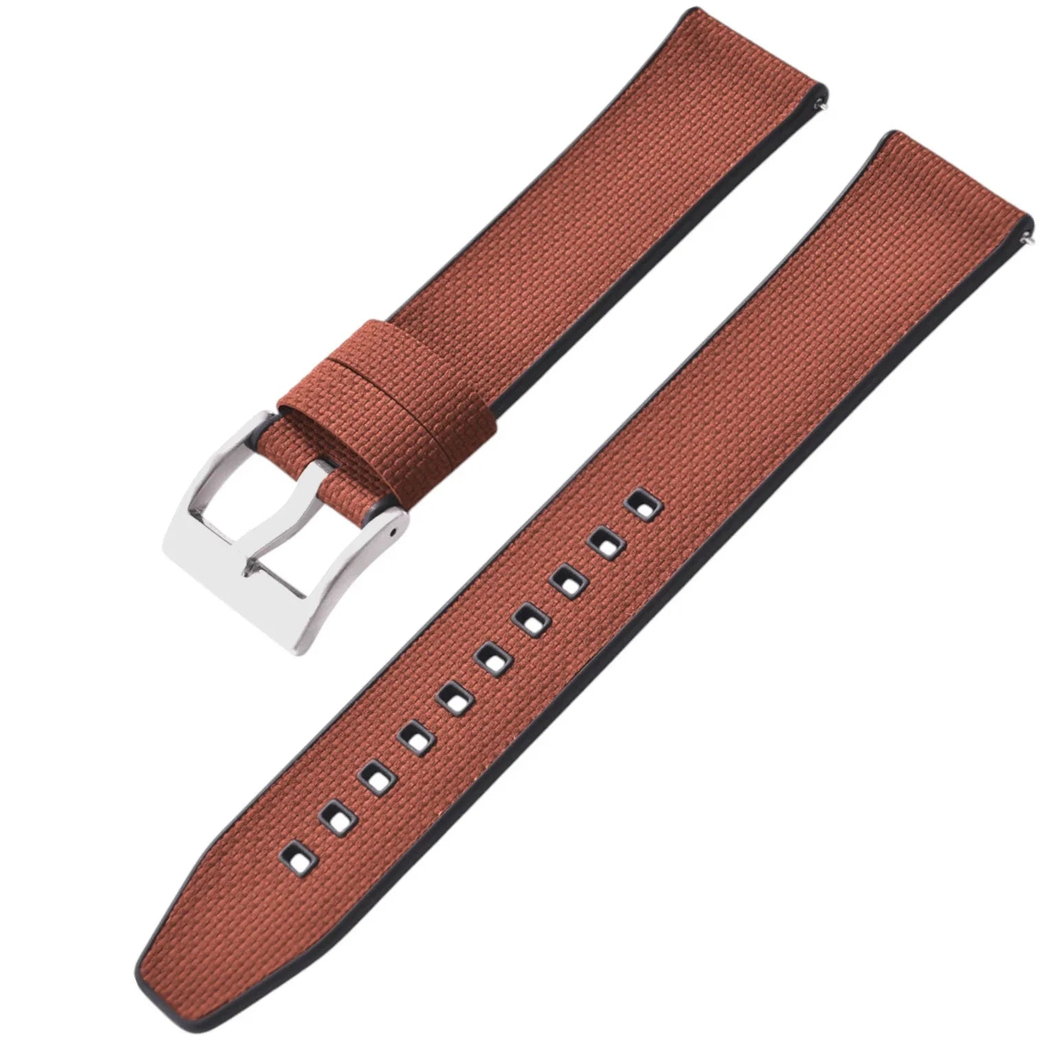 Bracelet en caoutchouc FKM – KronoKeeper – Marron - bracelet caoutchouc montre