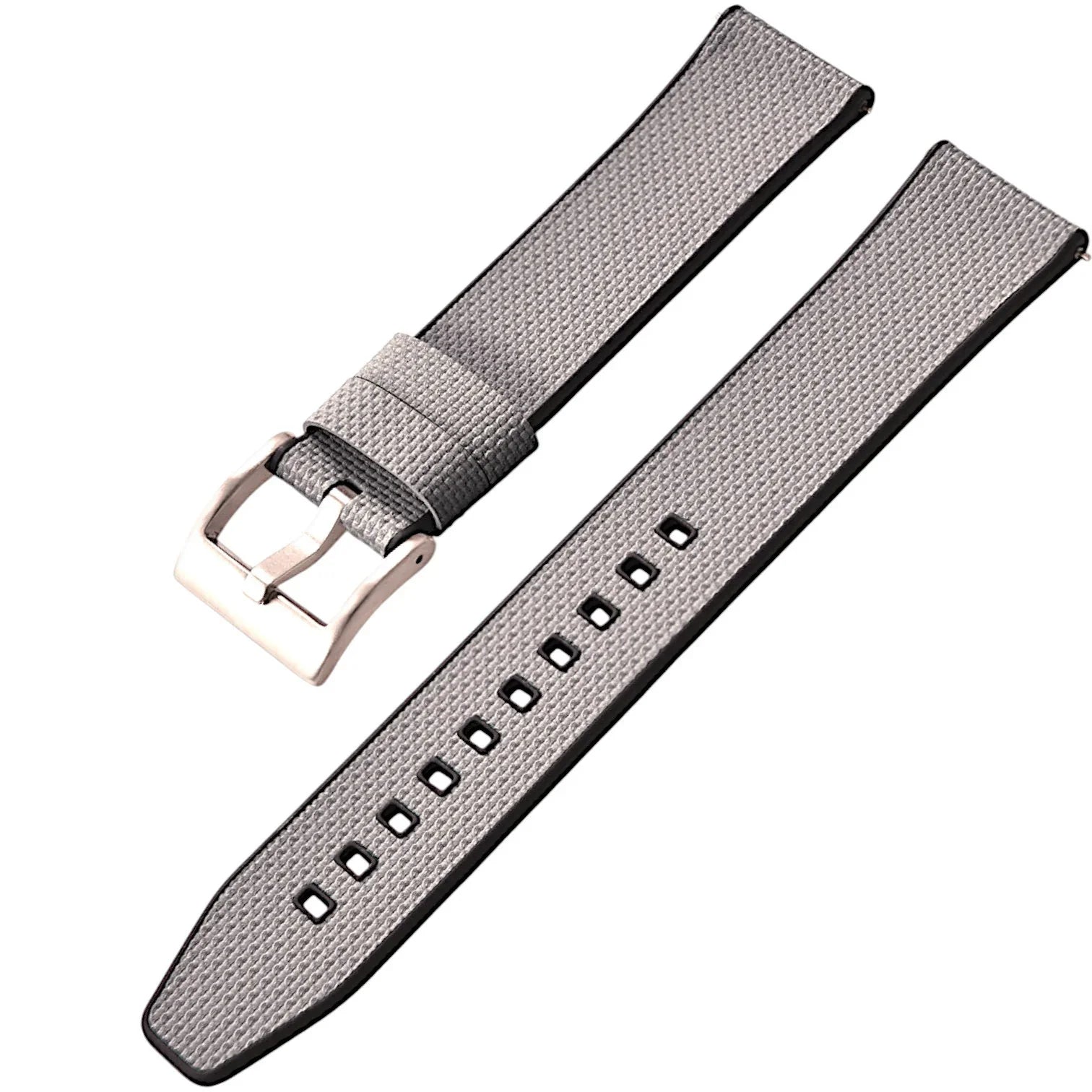 Bracelet en caoutchouc FKM – KronoKeeper – Gris - bracelet caoutchouc montre