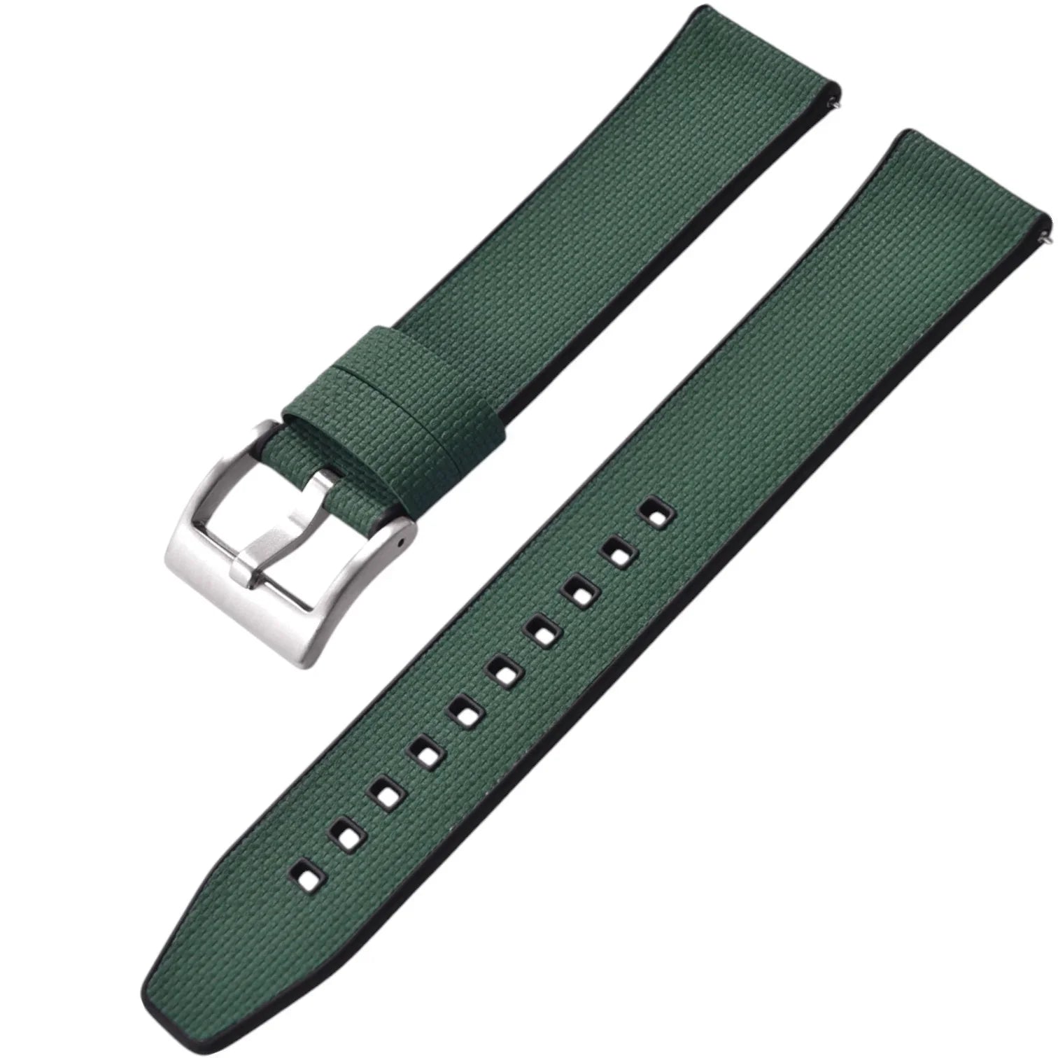 Bracelet en caoutchouc FKM – KronoKeeper – Vert foncé - bracelet caoutchouc montre