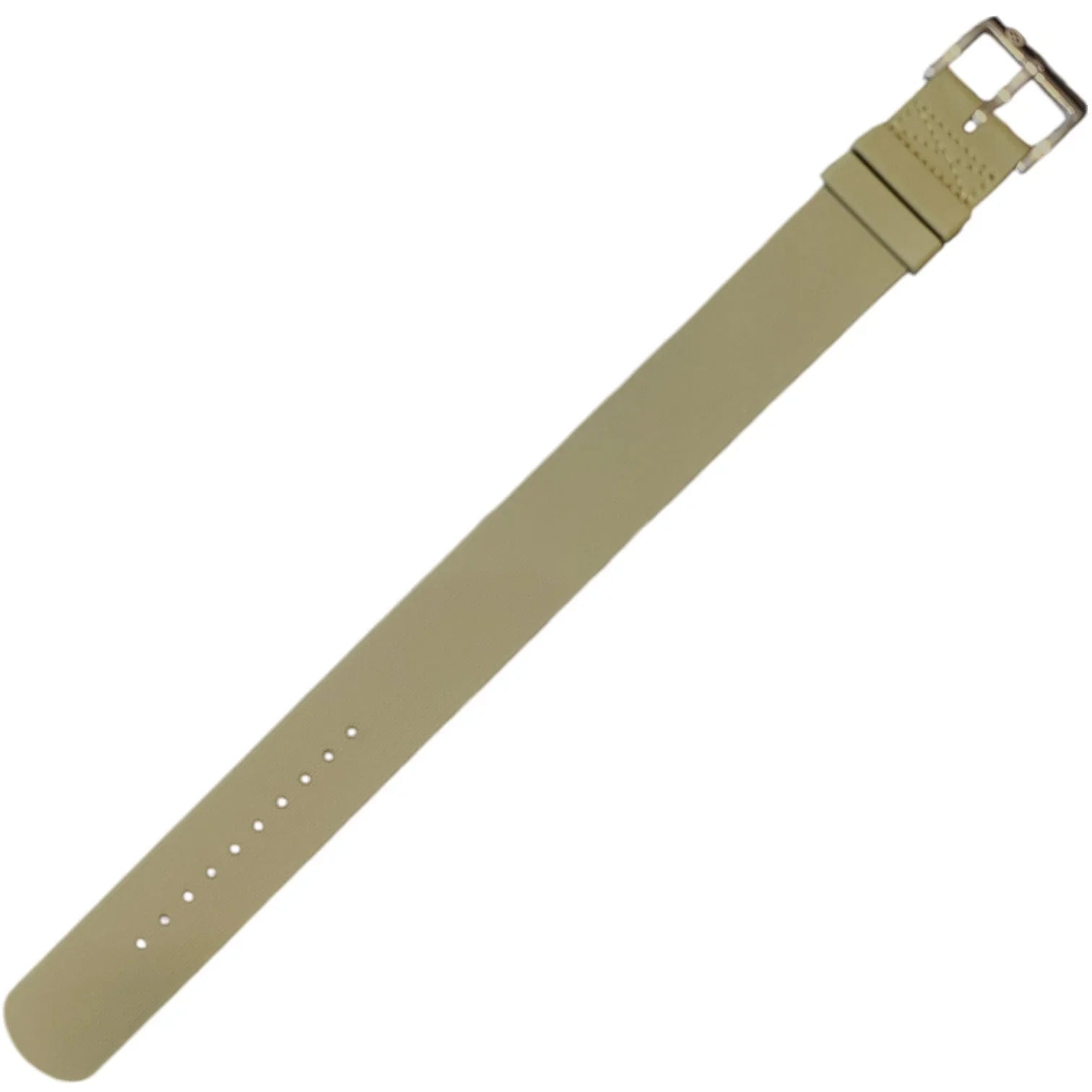 Bracelet Nato en caoutchouc FKM – KronoKeeper – Vert militaire - détail