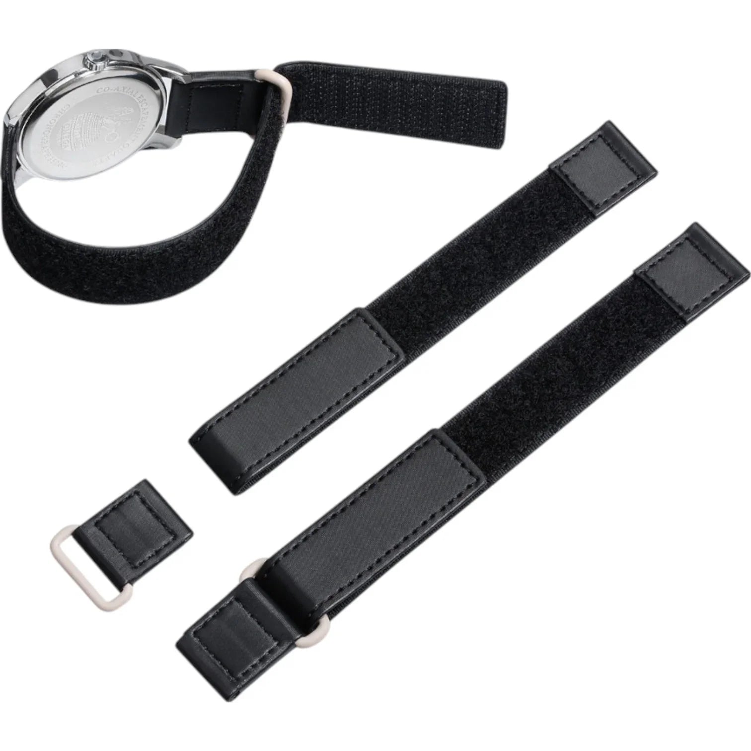 Bracelet velcro pour Omega Moonswatch – KronoKeeper – Noir - bracelet caoutchouc montre
