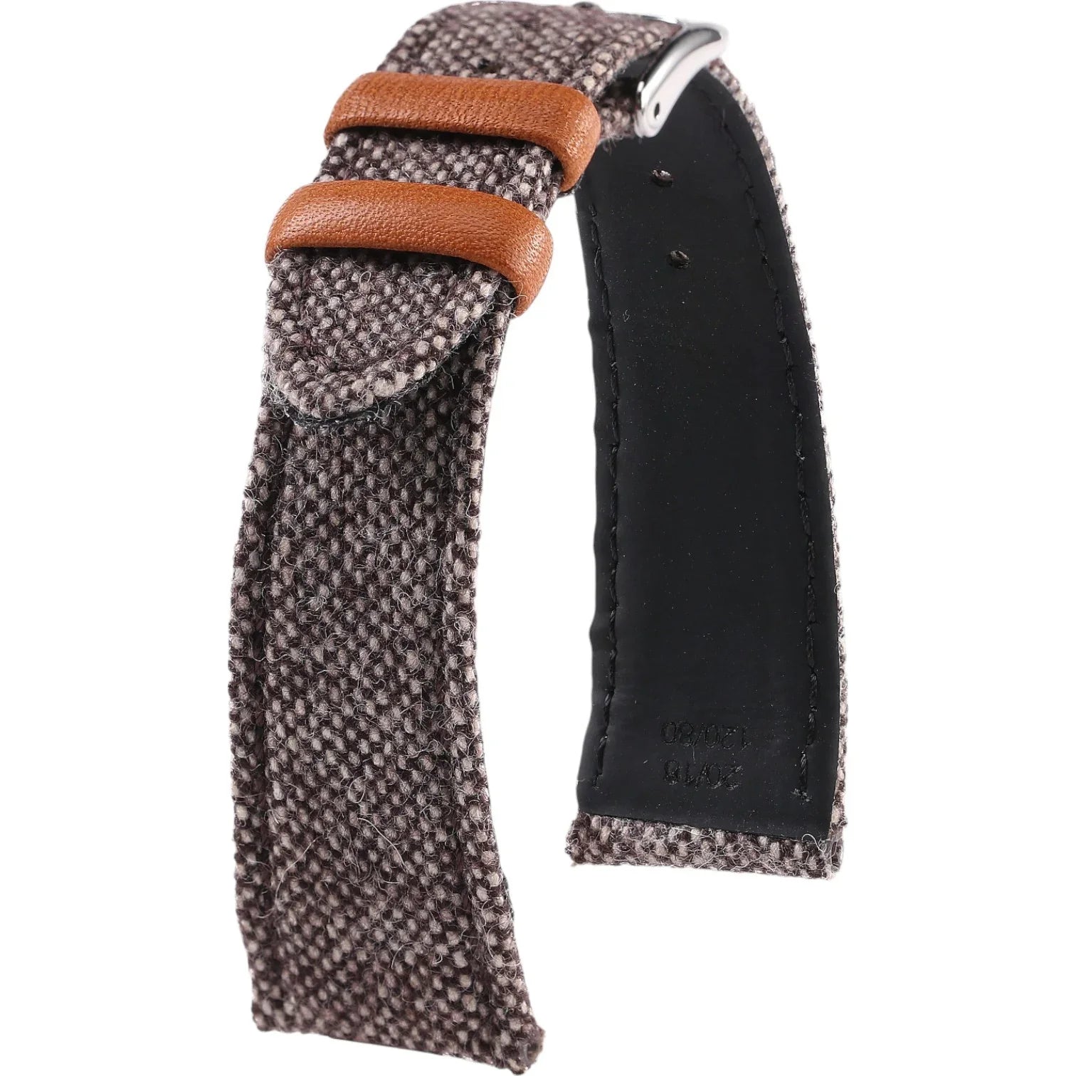 Bracelet en Tweed – Edmond – KronoKeeper – Marron et Blanc - bracelet KronoKeeper