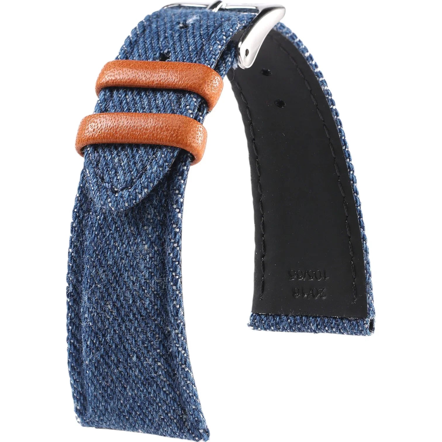 Bracelet en jean’s – Emilien – KronoKeeper – Bleu denim - bracelet KronoKeeper