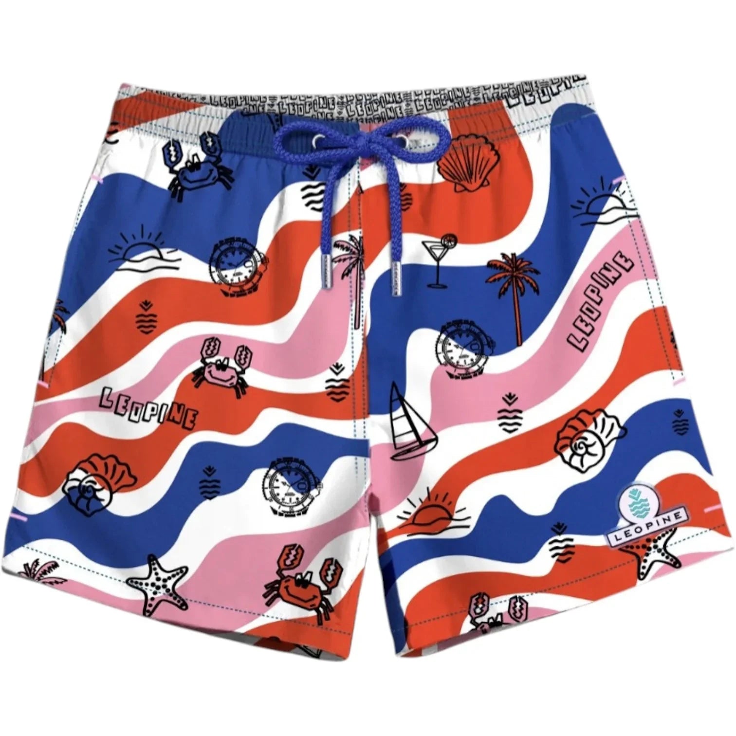 Short de bain – Leopine – Summer Waves - accessoire montre
