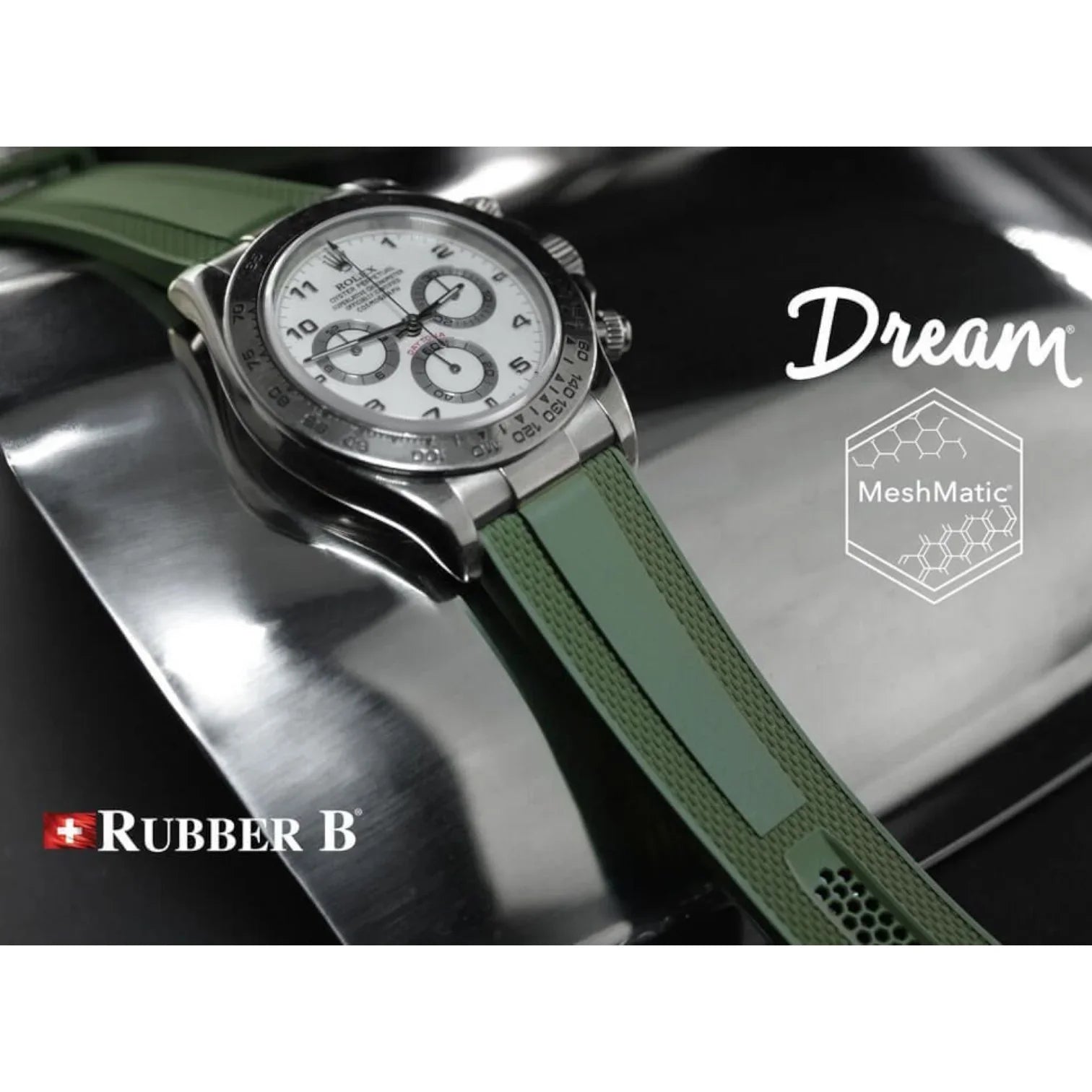 Bracelet en caoutchouc – Dream Strap Universal – MeshMatic – Rubber B – Ver - vue 6