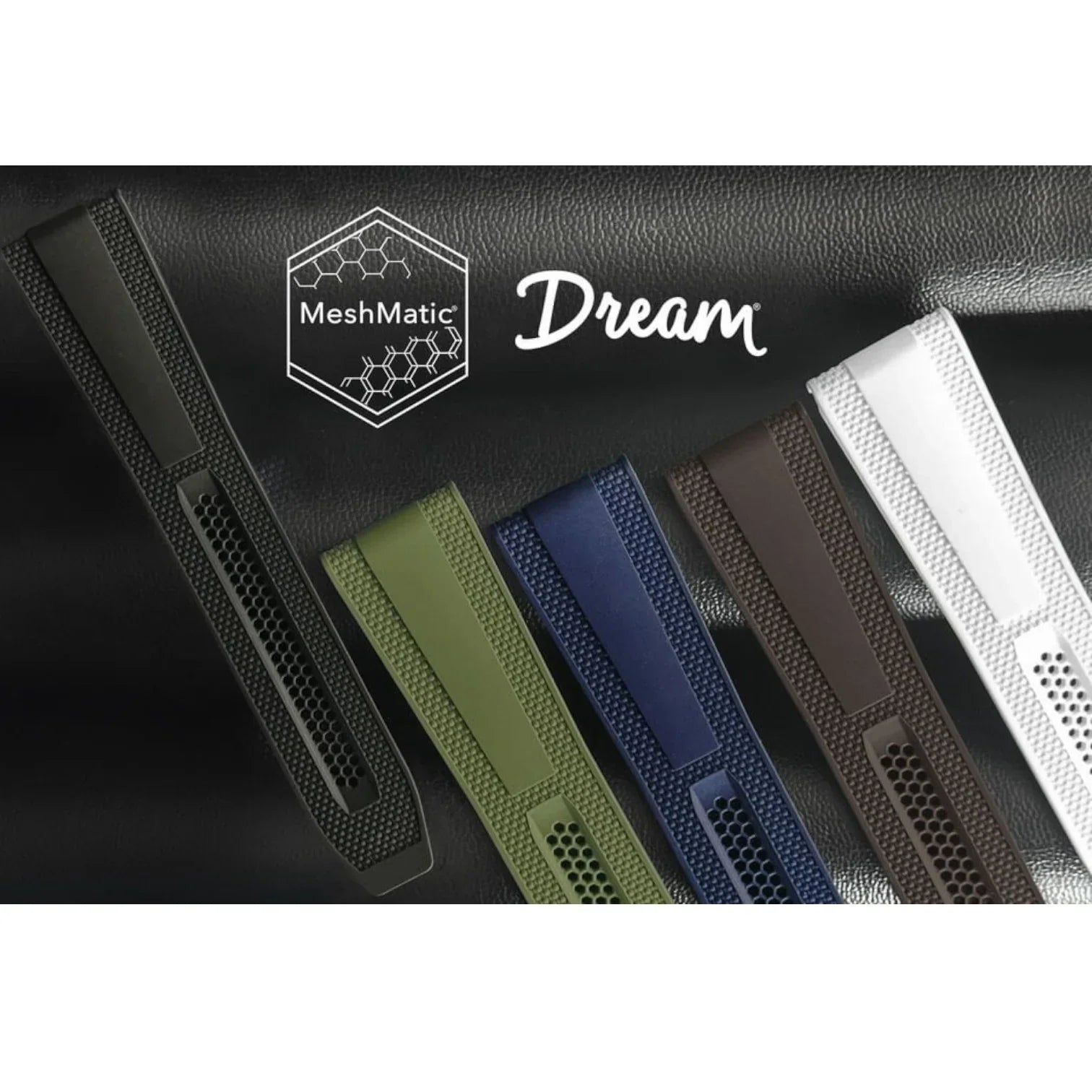 Bracelet en caoutchouc – Dream Strap Universal – MeshMatic – Rubber B – Ble - détail