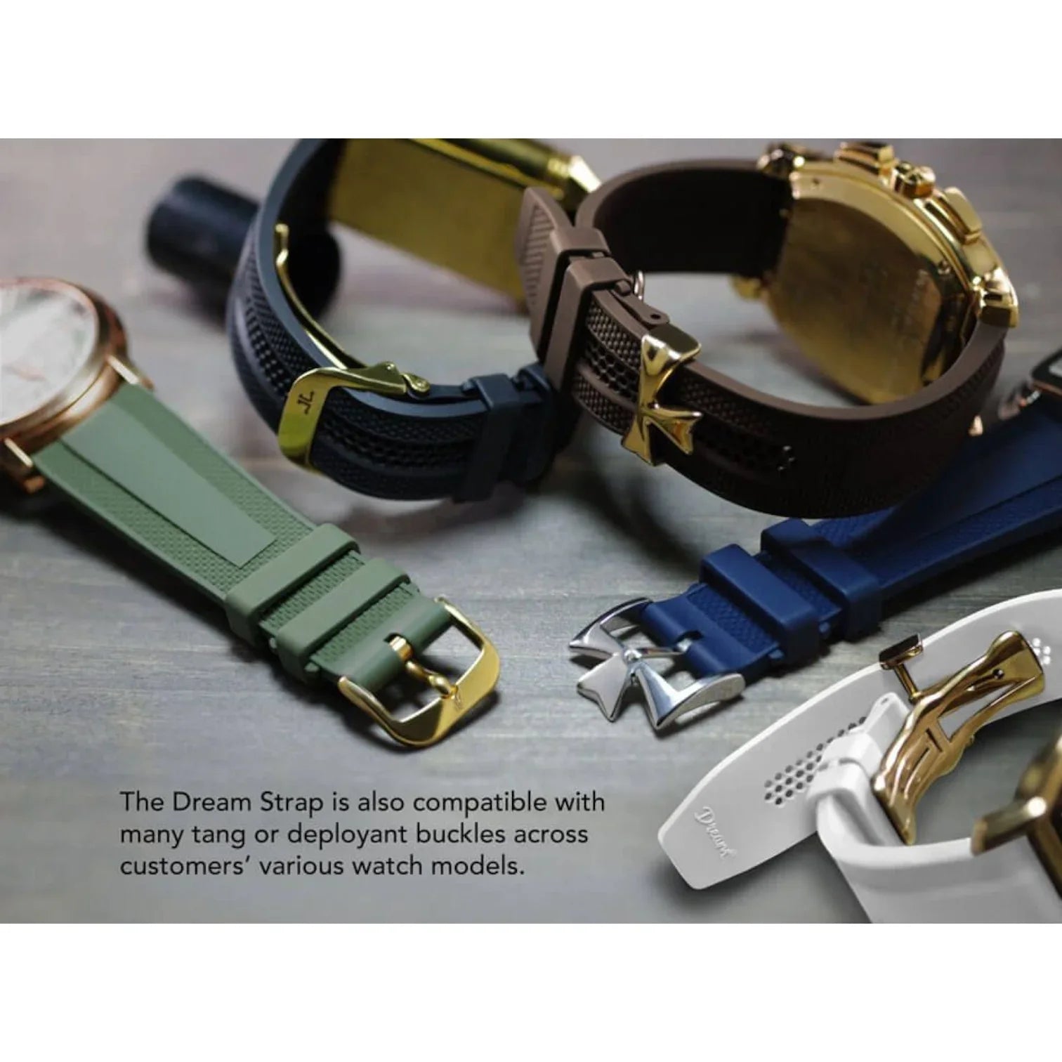 Bracelet en caoutchouc – Dream Strap Universal – MeshMatic – Rubber B – Ble - vue 3