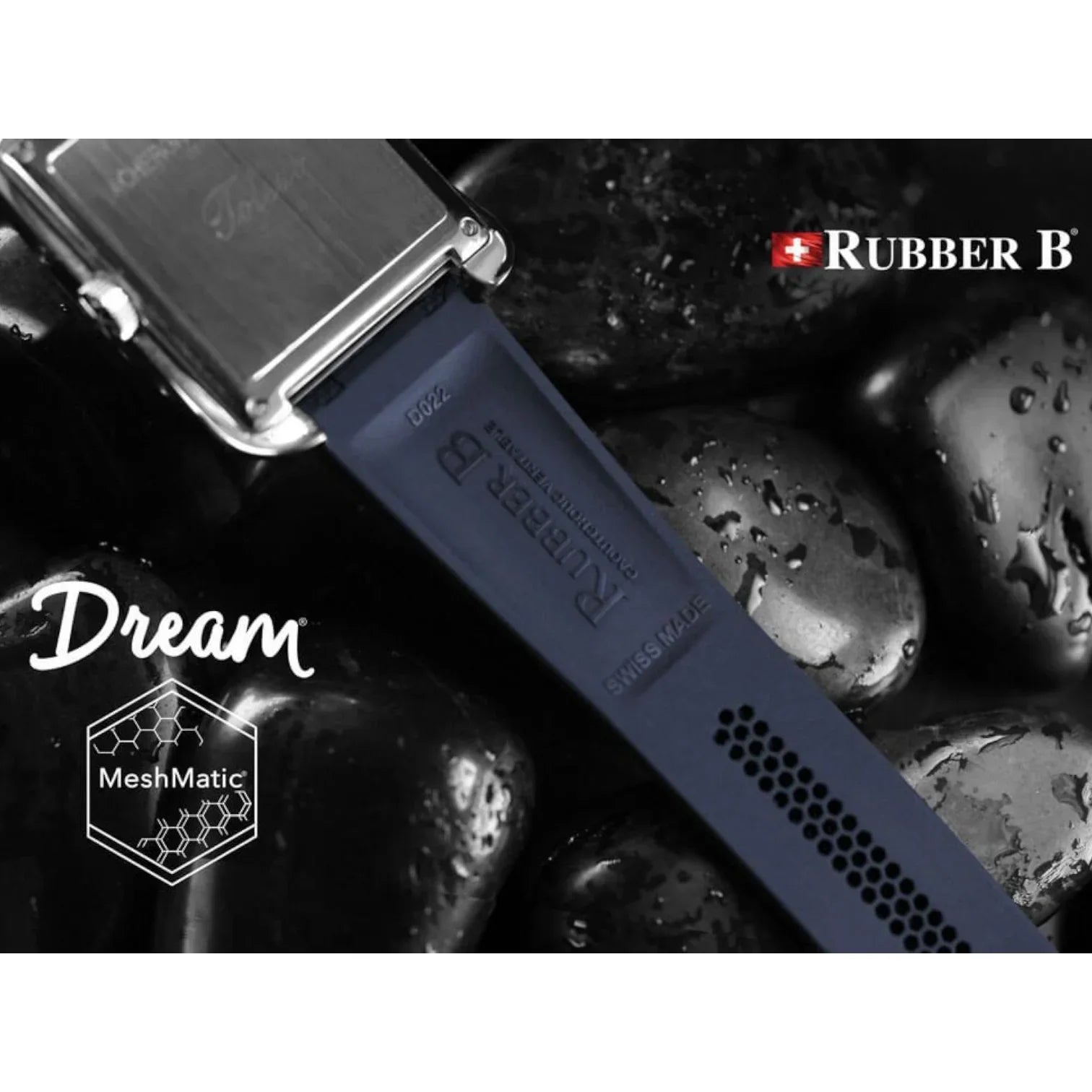 Bracelet en caoutchouc – Dream Strap Universal – MeshMatic – Rubber B – Ble - vue 6