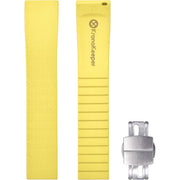 Bracelet en caoutchouc avec boucle déployante - KronoKeeper - Jaune - bracelet caoutchouc montre