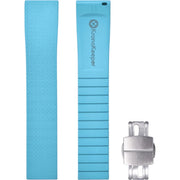 Bracelet en caoutchouc avec boucle déployante - KronoKeeper - Bleu ciel - bracelet caoutchouc montre