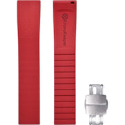 Bracelet en caoutchouc avec boucle déployante - KronoKeeper - Rouge - bracelet caoutchouc montre