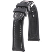 Bracelet en caoutchouc et cuir - Godefroy - KronoKeeper - Noir - bracelet caoutchouc montre