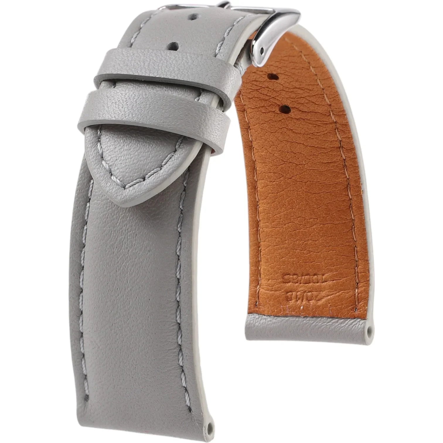 Bracelet en cuir de veau lisse – Bernardin – KronoKeeper – Gris glacial - bracelet KronoKeeper