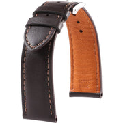Bracelet en cuir de veau lisse – Bernardin – KronoKeeper – Chocolat - bracelet KronoKeeper