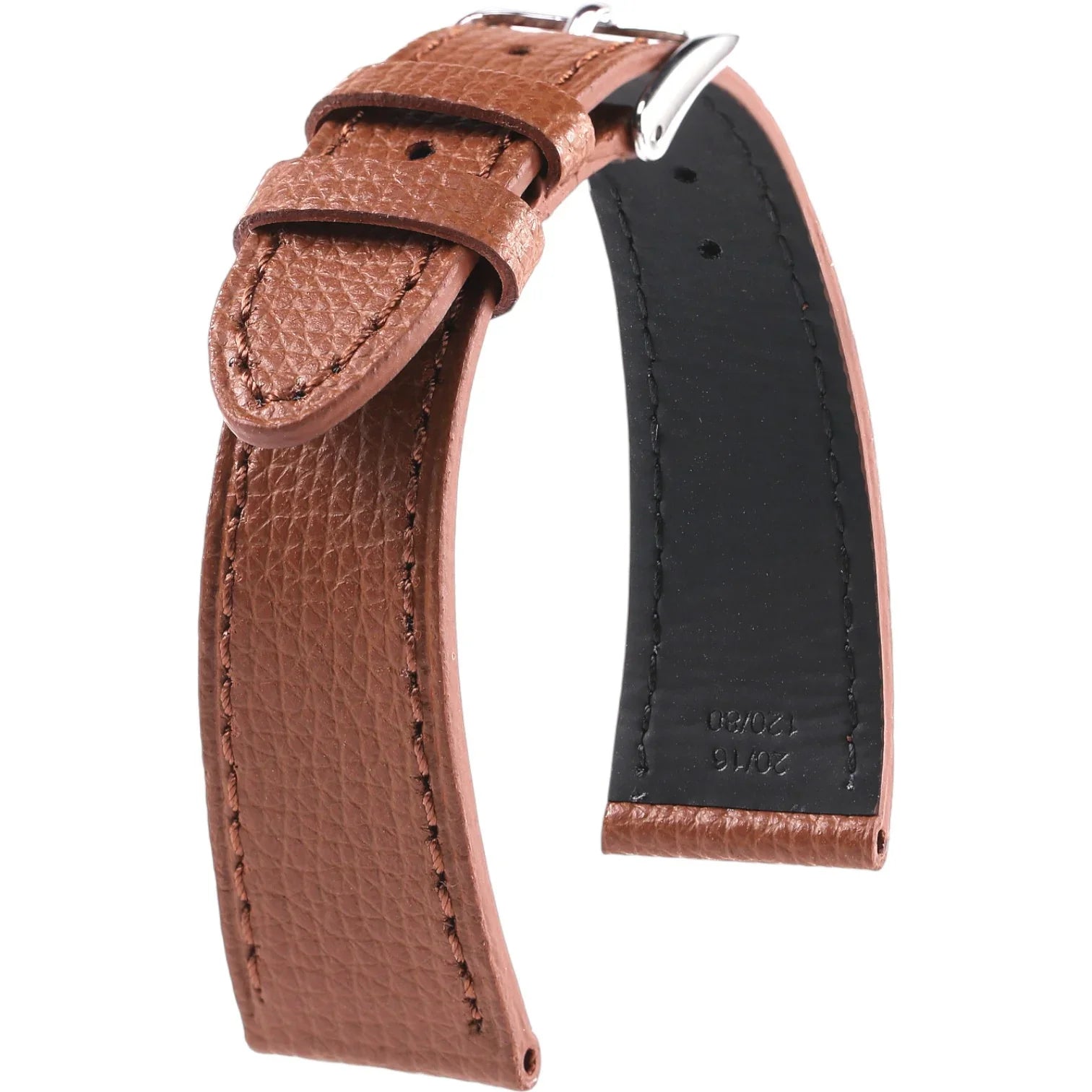 Bracelet en cuir de veau grainé – Ferdinand – KronoKeeper – Marron - bracelet KronoKeeper