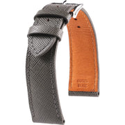 Bracelet en cuir de veau Saffiano – Gaston – KronoKeeper – Gris - bracelet KronoKeeper