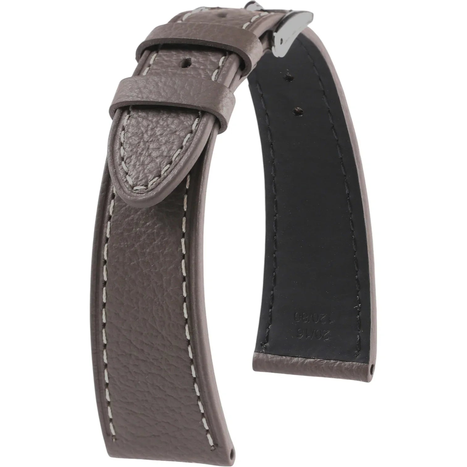 Bracelet en cuir de veau grainé – Marcel – KronoKeeper – Gris anthracite - bracelet KronoKeeper