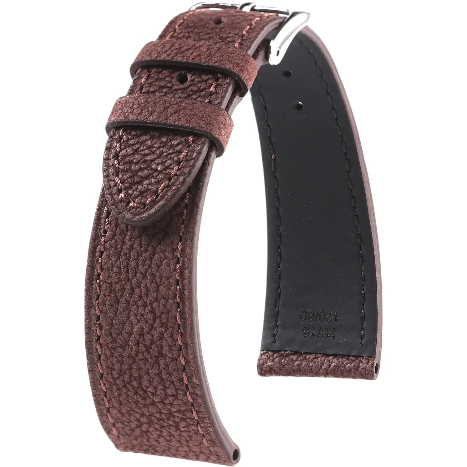 Bracelet en cuir de veau brossé – Ernest – KronoKeeper – Chocolat - bracelet KronoKeeper