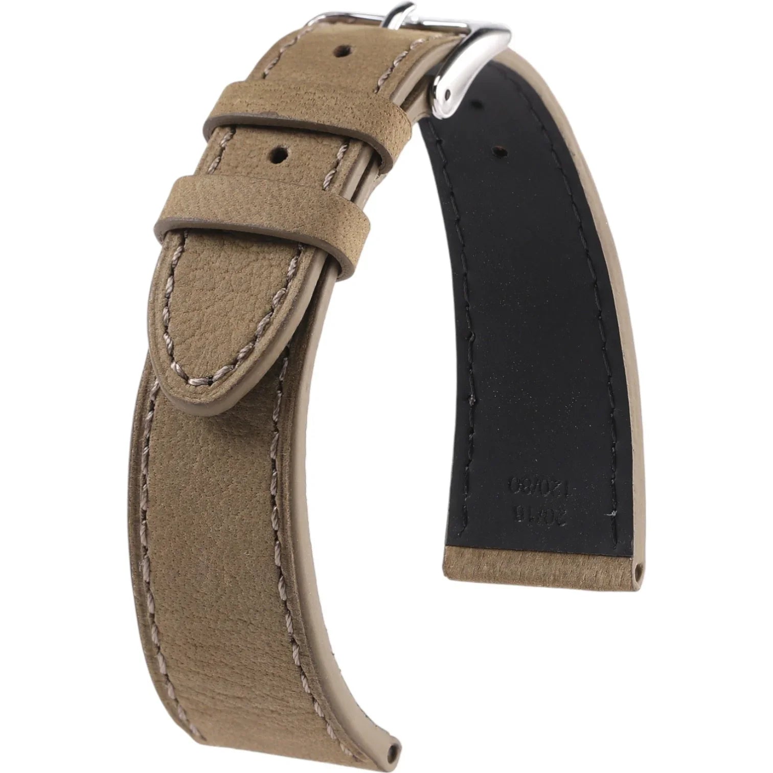 Bracelet en cuir de veau brossé – Ernest – KronoKeeper – Vert olive - bracelet KronoKeeper
