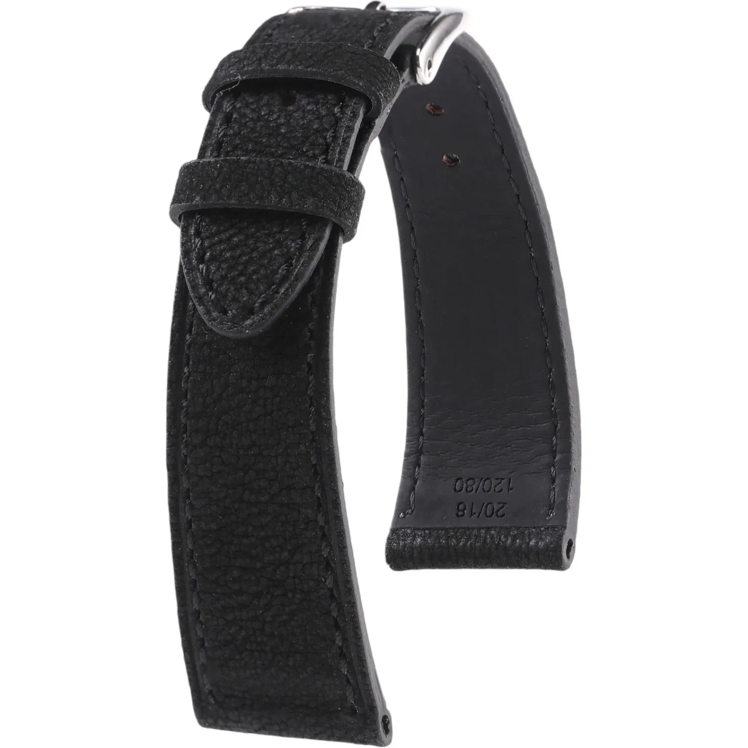 Bracelet en cuir de veau brossé – Ernest – KronoKeeper – Noir - bracelet KronoKeeper