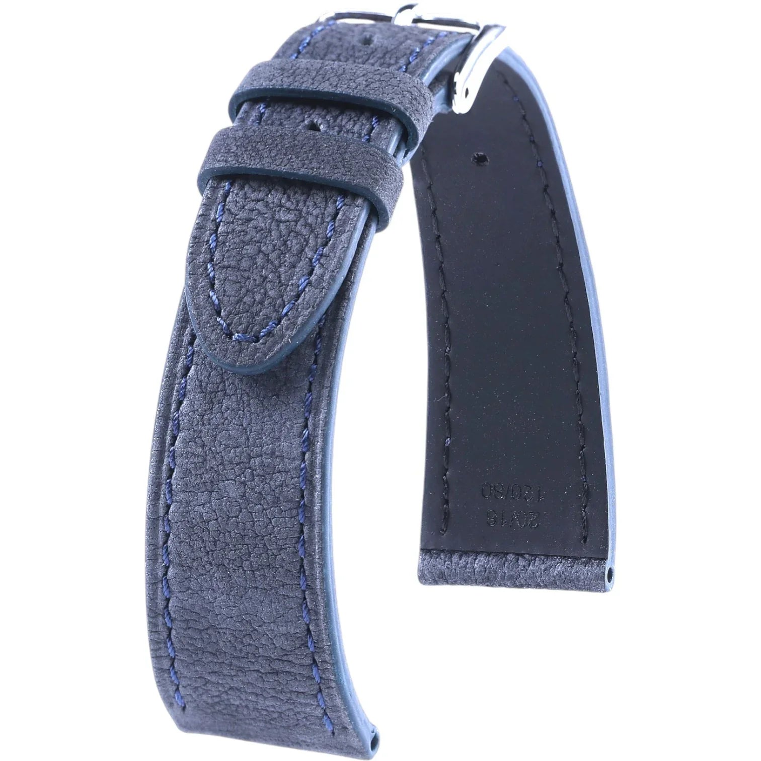 Bracelet en cuir de veau brossé – Ernest – KronoKeeper – Bleu - bracelet KronoKeeper