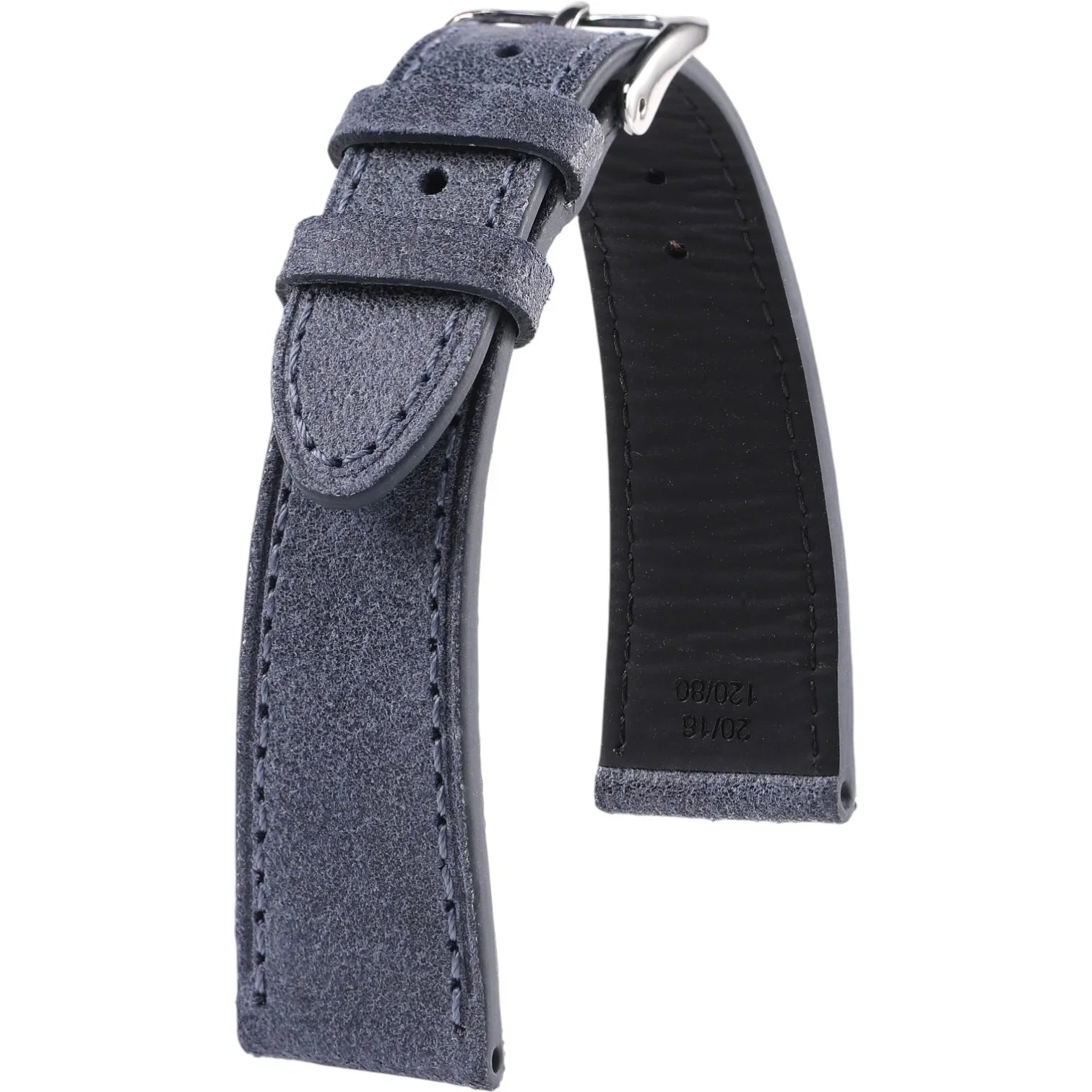Bracelet en cuir de veau brossé – Auguste – KronoKeeper – Bleu - bracelet KronoKeeper