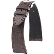 Bracelet en cuir de veau brossé – Auguste – KronoKeeper – Chocolat - bracelet KronoKeeper