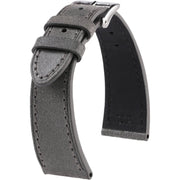 Bracelet en cuir de veau brossé – Auguste – KronoKeeper – Gris foncé - bracelet KronoKeeper