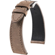 Bracelet en cuir de veau brossé – Auguste – KronoKeeper – Marron - bracelet KronoKeeper