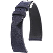 Bracelet en cuir de veau suédé – Edgar – KronoKeeper – Bleu - bracelet KronoKeeper