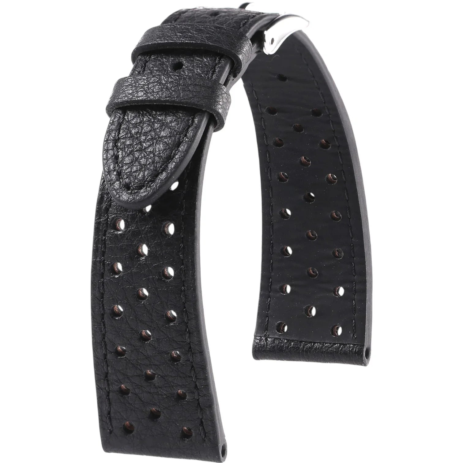 Bracelet Rallye en cuir de veau grainé – Joseph – KronoKeeper – Noir - bracelet KronoKeeper